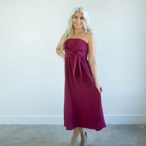 Burgundy maxi dress